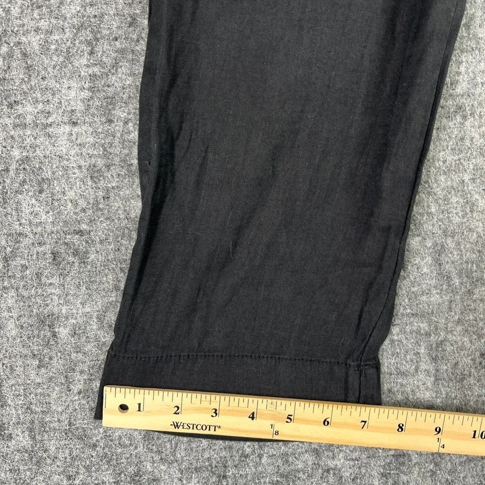 Ann‎ Taylor Loft Linen Blend Utility Cargo Pants Straight Crop Pockets 4 Womens